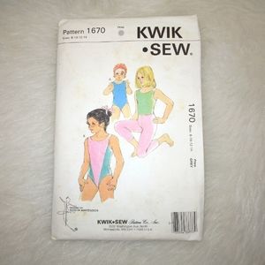 KWIK SEW 1670 Girl's Leotards & Tights, size 8-10-12-24 By Kerstin Martensson